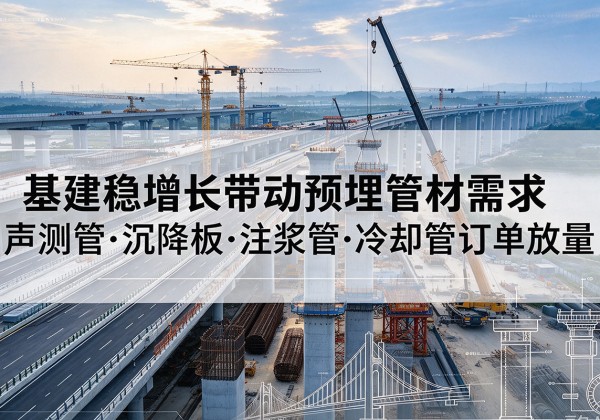 播州基建稳增长带动预埋监测管材需求，声测管、沉降板、注浆管订单持续放量