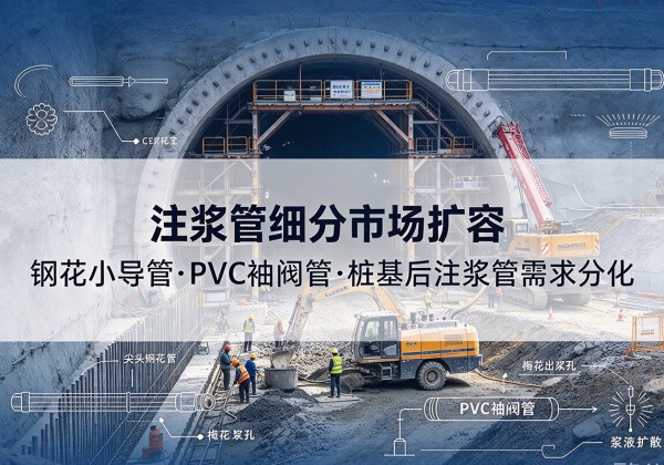 播州注浆管细分市场扩容，隧道钢花小导管、PVC 袖阀管、桩基后注浆管需求分化